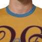 Yellow Logo Crew Neck Short Sleeves T-shirt