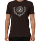 Brown Coin Laurel Print Men Crew Neck T-shirt