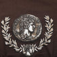 Brown Coin Laurel Print Men Crew Neck T-shirt