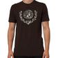 Brown Coin Laurel Print Men Crew Neck T-shirt