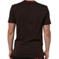 Brown Coin Laurel Print Men Crew Neck T-shirt