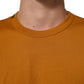 Golden Brown Crew Neck Short Sleeve T-shirt