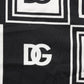 Black Logo Monogram Cotton Crew Neck T-shirt