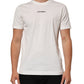 White Cotton Logo Print Crew Neck Men T-shirt