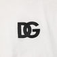 White Cotton Logo Print Crew Neck T-shirt