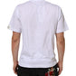 White Graphic Print Cotton Crew Neck T-shirt