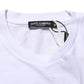 White Graphic Print Cotton Crew Neck T-shirt