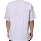 White Graphic Print Cotton CrewNeck T-shirt