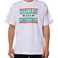 White Graphic Print Cotton Crew Neck T-shirt