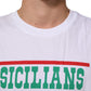 White Graphic Print Cotton Crew Neck T-shirt