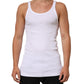 White Sleeveless Round Neck Tank Top T-shirt