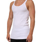 White Sleeveless Round Neck Tank Top T-shirt