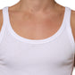 White Sleeveless Round Neck Tank Top T-shirt