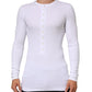 White Long Sleeves Button Closure T-shirt