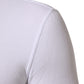 White Long Sleeves Button Closure T-shirt