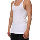 White Sleeveless Round Neck Tank Top T-shirt