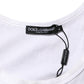 White Sleeveless Round Neck Tank Top T-shirt