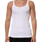 White Sleeveless Round Neck Tank Top T-shirt