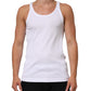 White Sleeveless Round Neck Tank T-shirt