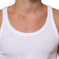 White Sleeveless Round Neck Tank T-shirt