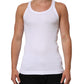 White Sleeveless Round Neck Tank Top T-shirt