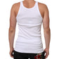 White Sleeveless Round Neck Tank Top T-shirt