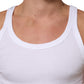 White Sleeveless Round Neck Tank Top T-shirt