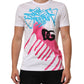White Graphic Print Cotton Crew Neck T-shirt