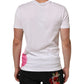 White Graphic Print Cotton Crew Neck T-shirt