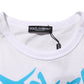 White Graphic Print Cotton Crew Neck T-shirt