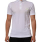 White Collared Short Sleeves Polo Men T-shirt