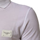White Collared Short Sleeves Polo Men T-shirt