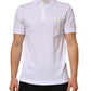 White Collared Short Sleeves Polo Men T-shirt