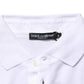 White Collared Short Sleeves Polo Men T-shirt
