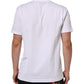 White Cotton Crew Neck Short Sleeves T-shirt