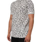 White Musical Print Collared Polo T-shirt