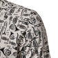White Musical Print Collared Polo T-shirt