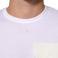 White Cotton Pocket Short Sleeves Men T-shirt