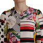 Multicolor Pachwork Charmeuse Floral Shift Dress