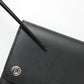 Black Leather Logo Embossed Mini Bifold Wallet Borse Bag