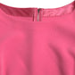 Pink Polyester Long Sleeves Sheath Midi Dress