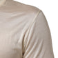 Off White Silk Crew Neck Short Sleeve T-shirt