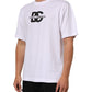 White Logo Print Cotton Crew Neck Men T-shirt