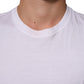 White Angel Print Cotton Men Crew Neck T-shirt