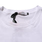 White Angel Print Cotton Men Crew Neck T-shirt