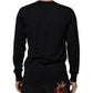 Black Cashmere Knit V-Neck Pullover Sweater