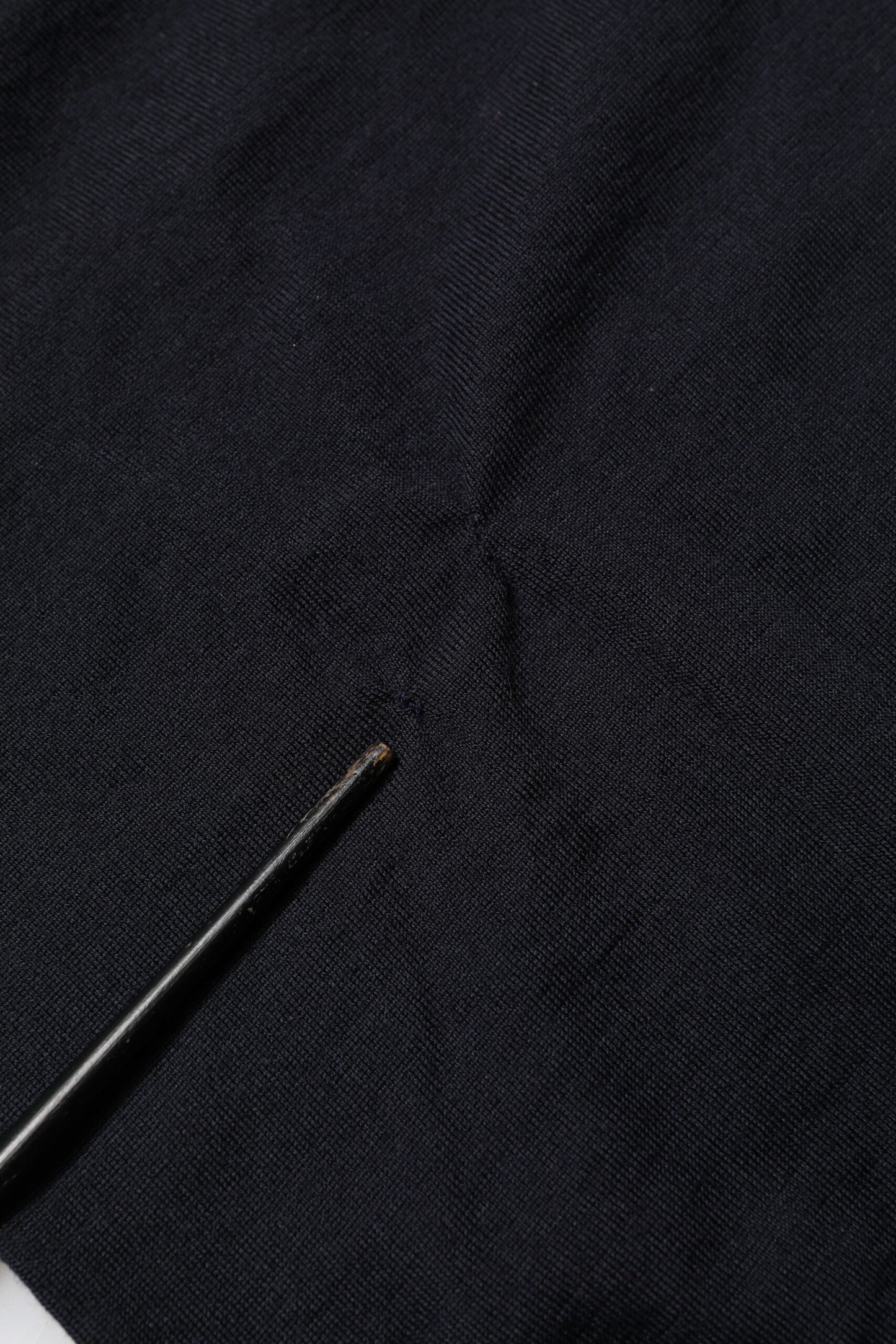 Black Cashmere Knit V-Neck Pullover Sweater