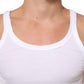 White Sleeveless Round Neck Tank Top T-shirt