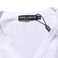 White Cotton V-Neck Short Sleeves T-shirt