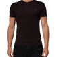 Brown Logo Plaque Cotton Crew Neck T-shirt
